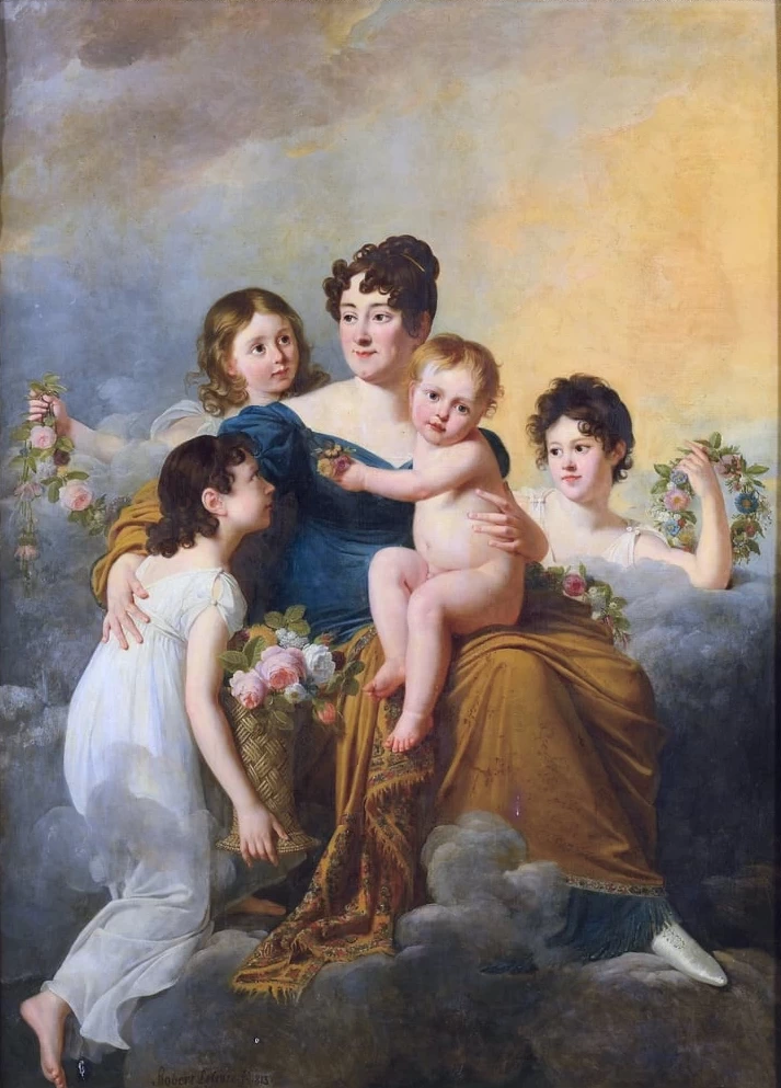 La marchesa Radepont (Anne Julie Marie Gabrielle de Clermont Tonnerre con i figli